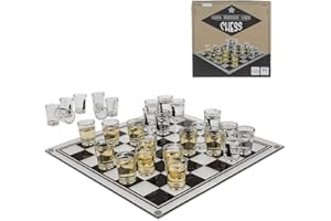 OUT OF THE BLUE Luxury Bougies Jeu d'échecs avec 32 Verres 35 x 35 cm dans Une boîte Cadeau