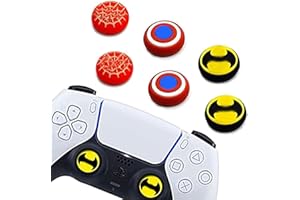 JAEESPON 6Pcs Analog Thumb Grip Stick Cover, Wireless Controllers Game Remote Joystick Cap, Fantastic Non-Slip Silicone Handle Protection Cover for PS5/PS4/Xbox one/360/NS PRO