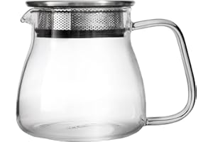 Tea Expert Easy Glass Teapot - Elegant Loose Tea Pot with Built-in Tea Strainers - Durable, Hand-Blown Glass & Airtight Lid - Easy to Use Tea Strainers for Loose Tea by The Tea Makers of London