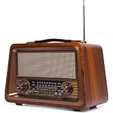 Ultratekno Nostaljik Radyo Ger&ccedil;ek Ahşap Eskitme Bluetooth Hoparl&ouml;r Mp3 &Ccedil;alar M&uuml;zik Kutusu