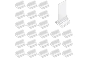 Funngy Supports de Cartes en Acrylique,24 PCS Support Photo Carte Porte Carte Transparent Support Photo Table Table Acrylique Transparente Support Carte pour Cartes de Mariage Photos Mémos Photos