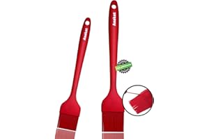Anaeat High Heat Resistant Silicone Barbecue Basting Pastry Brush Set - Hygienic One-Pieces Design Spread Oil Butter for BBQ Grill Baking Kitchen Cooking - BPA Free & Dishwasher Safe (2)