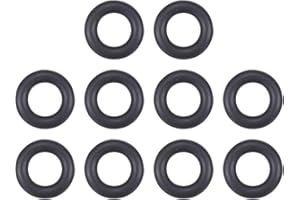 UHATa Fluorine Rubber O-Ring 5mm ID, 9mm OD, 2mm Width Gasket Round FKM O Rings Washer Sealing-Applications for Auto Plumbing Faucet Air Gas Repair-[Qty 10 Black]