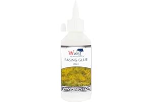 WWS WAR WORLD SCENICS War World Scenics Colle de Base pour Herbe Statique 250ml – Diorama Modélisme Ferroviaire Wargaming