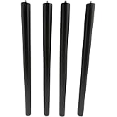 Hamadex 60 cm Siyah Konik Ahşap Ayak, Bağlantı Aparatları Dahil, 4 Adet (41 cm)