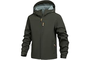 GENERICO Cappotto Uomo Antivento Pioggia Giacca Elegante Con Cappuccio Antipioggia Impermeabile Running Sci Invernale Giubbino