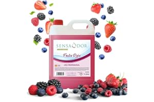 SENSODOR Ambientador Frutos Rojos SENSAODOR, 5 Litros, Rojo, Garrafa, Profesional, Empresas, Negocio, Limpieza, Neutralizador, Quitaolor, Buen olor, Aromatizador