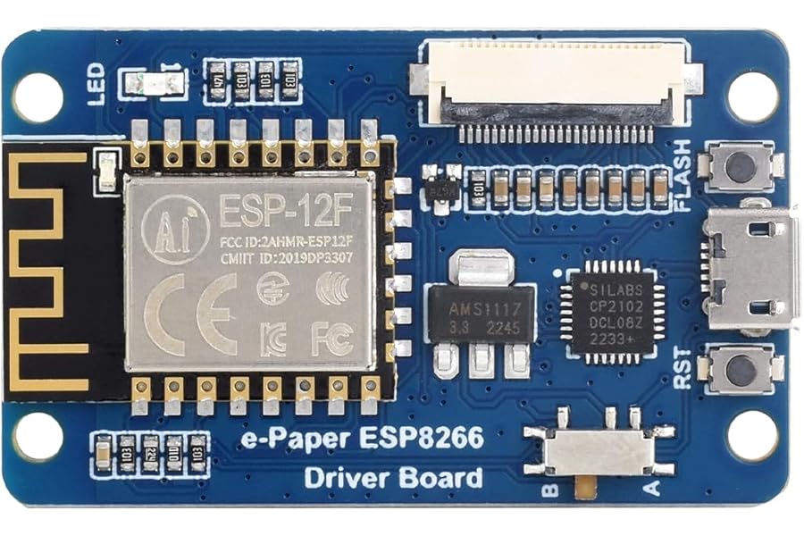 Waveshare Universal e-Paper Driver Board with Wifi SOC ESP8266 Onboard Supports Various Waveshare SPI e-Paper Raw Panels and Arduino development