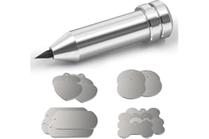 3 BUZZLETT Gravierspitze/Werkzeug/Ätzwerkzeug, kompatibel mit Cricut Maker, Explore 3, Explore, Explore Air, Explore Air 2 und Explore One, mit 16 modernen klassischen silbernen Blanko-Etiketten und Etiketten