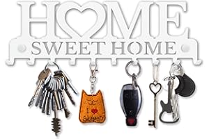 SirHoldeer Cuelga Llaves Pared, Colgador de Llaves Para Pared, Portallaves Pared Casa, Decoracion Hogar Pared, Guarda Llaves Pared Entrada, Ganchos Para Colgar Llaves, Perchero Pared