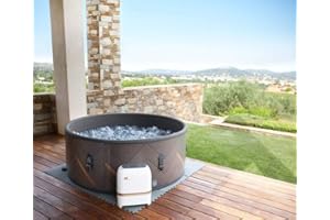 SHATCHI MSPA Concept Mono DWF Bubble Spa 6 Bathers Portable Inflatable Quick Heating Self- Inflated Round Hot Tub 930 Litres 173 x 173 x 65cm