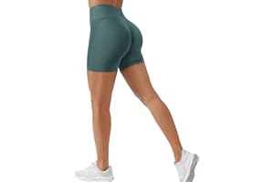 ZAAYO Short de Sport Femme à Taille Haute, Short Leggings Cycliste Pantalon Court Opaque Collants Shorts
