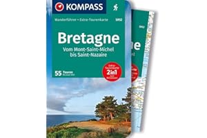 KOMPASS Wanderführer Bretagne, vom Mont-Saint-Michel bis Saint-Nazaire, 55 Touren mit Extra-Tourenkarte: GPS-Daten zum Download