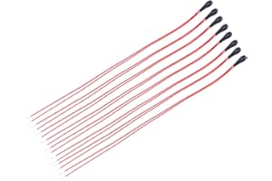 GAROSA Sensor de Temperatura Termistor 10K Ohm MF52B, 10 Unidades, Alta Sensibilidad con Cable de 60 mm, Compatible con Sistemas de Control de Temperatura