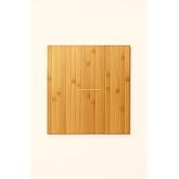 Busstier Bambu Katlanabilir Yan Sehpa 40x29 cm, Koltuk ve Kanepe Kenarı Portatif Tepsi, Amerikan Servisi
