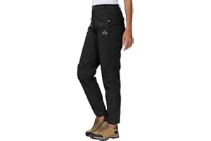 YSENTO Womens Waterproof Walking Fleece Lined Trousers Winter Thermal Softshell Ski Hiking Outdoor Trousers