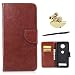 Produktbild Motorola Moto Z Play Hülle, Motorola Moto Z Play Schutzhülle Leder Hülle, Alfort 3 in 1 Flip Wallet Fashion Design Dual Use Falten Premium PU Leder Tasche Case Cover Folio Mappen Kasten Abdeckung für Motorola Moto Z Play 5.5" Smartphone Funktion Unterstützte Telefone ( Braun ) + Netter Staub Stecker + Alfort Schwarz Stylus Pen