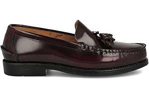 PAYMA - Mocasin de Piel para Hombre. Hechos en España. Zapato Clasico Antifaz y Borlas para Caballero. Piso de Goma Muy Flexible. Piel Florentic Antiarrugas