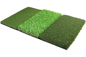 ‎LL-GOLF LL-Golf ® Golf 3 in 1 Abschlagmatte 60x30 cm/Übungsmatte mit Rough und Fairway Schlagflächen/Range Matte/Abschlag Training Trainer Übung Matte
