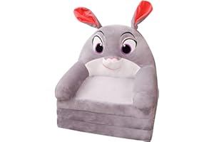 CORLIDEA Sofá plegable de felpa para niños, respaldo 2 en 1, sofá plegable para niños, lindo sofá perezoso de dibujos animados, sofá cama plegable para sala de estar, dormitorio, sin almohada (A-GY1, talla