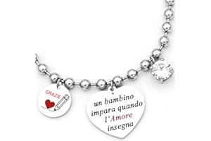 dalcuore Bracciale Amicizia, Ipoallergenico, Idee Regalo Donna Compleanno Amica Migliore Braccialetto Frasi Speciali per Amiche con Originale Confezione da regalare X Ragazza