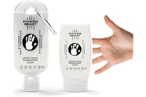POWER BEAST Magnesio Líquido Transparente, Liquid Chalk Clear, Tiza Líquida, Agarre Extremo para Crosstraining, Calistenia, Halterofilia, Padel, Escalada, Poledance, Tenis, Gym, Gaming.