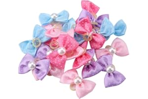 YOUTHINK 20 Pezzi di Peli di Cane con Fiocchetti di Perle per Cani Gatti