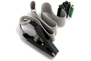 Fasizi Clip de test SOIC16 SOP16 pour programmation en circuit EEPROM 93CXX / 25CXX / 24CXX / 25LXX avec adaptateur