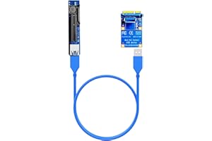 GLOTRENDS UEX105 600 mm da Cavo Riser da Mini PCIe a PCIe X4 (velocità PCIe 3.0 X1), per scheda WiFi PCIe, scheda M.2 PCIe, scheda USB PCIe, scheda audio, ecc.
