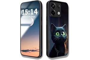 WBWONE para Xiaomi Redmi Note 13 Pro 5G / Poco X6 5G Funda, Iindo Patrón de Gato Resistente a Arañazos Case, Borde de Silicona TPU Resistente a los Golpes Carcasa - Gatto Nero