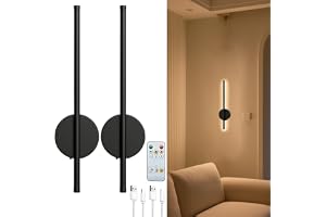 Electight Batterivägglampa inomhus 43 cm, med fjärrkontroll, 2 stycken