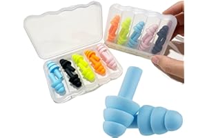 FIBOUND Tapones Oidos Dormir Silicona–10 pares de tapones oidos ruido con cancelación,Tapones de Oídos de Dormir,Tapones para los oídos para dormir,Suaves Impermeables Tapones de Oídos,Reducción de Ruido
