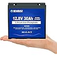 DCHOUSE 30Ah LiFePO4 Battery Lithium Battery 12V Rechargeable with BMS 4000+ Deep Cycles for Scooter Solar Panel Motorbike Golf Trolly