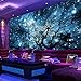 Produktbild Customized 3D Fototapete Moderne Abstrakte Blaue Kunst Sternenhimmel Bäume Wohnzimmer Tv Hintergrund Wanddekoration Wanddekoration Dekoration-(W)400X(H)280Cm
