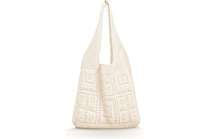 CharmBurst Beige Strandtasche Damen Aus Hochwertigem Material, Großzügige Häkeltasche Im Boho Stil, Aesthetic Clean Girl Tasche Für Sommer, Reisen Und Alltag