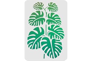 FINGERINSPIRE Feuille Pochoirs Modèle de Décoration 29,7x21cm Feuilles en Plastique Dessin Pochoirs de Peinture Rectangle Pochoirs Réutilisables pour Peinture sur Bois, Sol, Mur et Carrelage