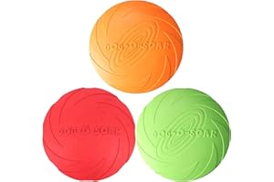ZHOUHON, 3 Pezzi di Dischi Volanti Giocattolo per Cani, Dischi Volanti in Gomma per Cani Giocattolo di Dischi Volanti, Usati per l'Intrattenimento Interattivo All'Aperto