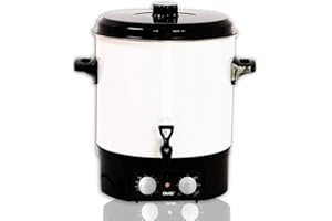 ‎DMS DMS® EA27.T Einkochautomat 27 Liter Einkochtopf Glühweintopf Heißgetränkeautomat Zeitschaltuhr bis 120 Minuten, einstellbare Temperatur 1800 Watt Einkocher