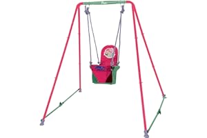 Peppa Pig Fast Folding Baby Swing Set | Indoor Outdoor Garden Toddler Swing | Adjustable Kids Seat Chair with Safety Harness | Ages 6-36m