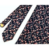 Blaue Blumen Krawatte und Einstecktuch