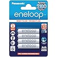 Panasonic Eneloop Blister con 4 Batterie Ministilo AAA Ricaricabili, Argento