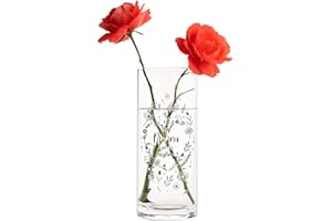 Casa Vivente Vaso Rotondo in Vetro con Incisione per la Nonna, Sei la Migliore, Motivo Cuore di Fiori, Accessori Decorativi Casa, Idea Regalo Festa della Mamma