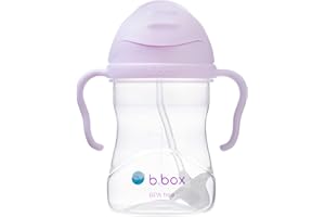 b.box Trinklernbecher Für Jeden Winkel | Flip-Top, Schwerer Strohhalm, Griff, Auslaufsicher | BPA-Frei & für Spülmaschine | Ab 6 M | 240 ml, Boysenberry