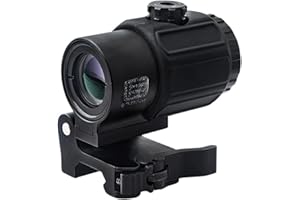WAOBE Lente d'Ingrandimento 3X Fissa con mirino tattico G43 con Attacco QD Staccabile rapido Cannocchiale da puntamento olografico Ottico Airsoft