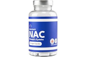 PURE: VITALITY Pure Vitality: NAC Supplement 600mg x 90 Capsules, Pure NAC Acetylcysteine for Glutathione, Detox, Post Workout Supplements for Men & Women, N-acetylcysteine (L Cysteine) - GMP & HACCP Certified - UK
