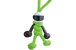 YOWABLO Motocycliste figurine chaîne suspendue parapluie corde tissage porte-clés personnalité créative moto casque clé accessoires Clip Pour Pour Clés