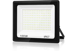 YZYFACAI Faretto Led da Esterno Con 100W，7000K Faro Led da Esterno Bianca Fredda Impermeabile IP67 10000LM LED ， Illuminazione da Parete per Esterni per Giardino, Patio, Garage, Ingresso
