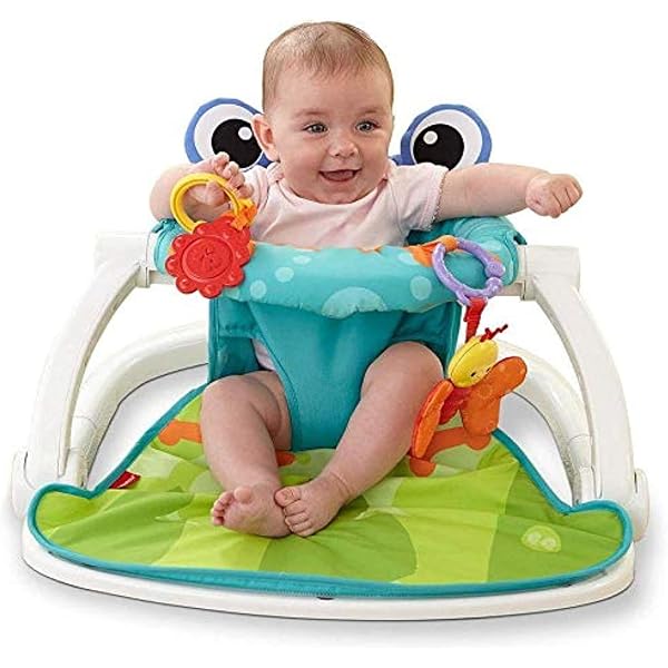 Summer Infant Learn-to-Sit Stages 3-Position Floor Seat, Sweet-and-Sour Pink – Sit Baby Up to See The World – Activity Seat is Adjustable – Includes Toys and Tray Books