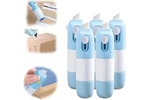 Yanobia 1/3/5Pcs Thermal Paper Correction Fluid with Unboxing Knife Data Protection Fluid, Portable Information Anti-Leakage Protection Correction Fluid, for Package Labels, Bills (5Pcs)