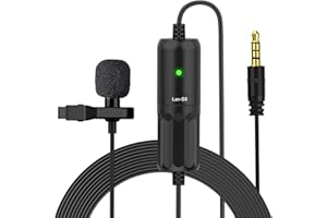 Moman Mikrofon S8 Lapel z klipsem, 8 m, mikrofon lavalier, wielokierunkowy, pojemnościowy, mini klips z kablem do kamery DSLR, telefonu komórkowego, nagrywarki audio, miksera, wywiadów,